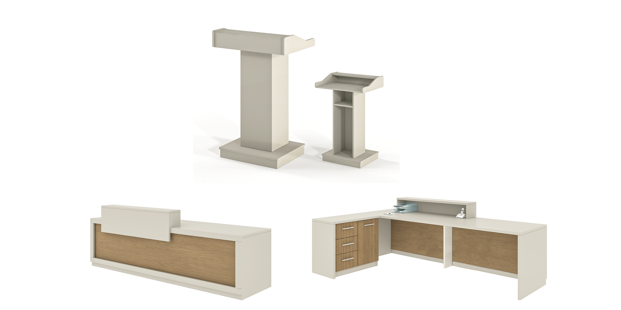 RECEPTION DESKS & LECTERNS